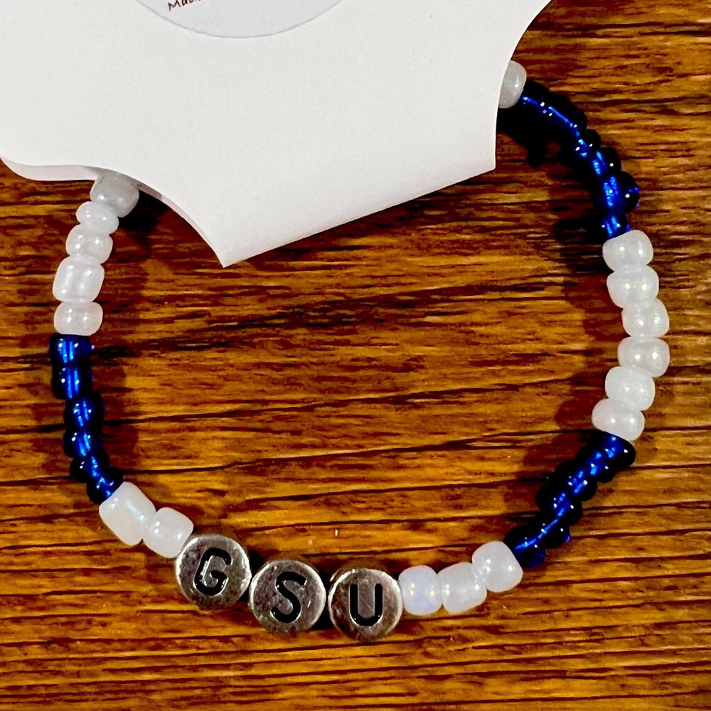 Georgia Southern University Handmade Beaded Bracelet.